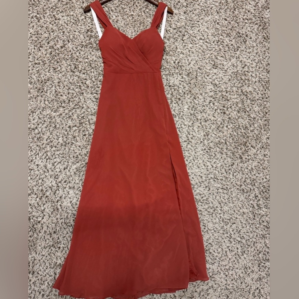 Azazie terracotta maxi dress (size 4)